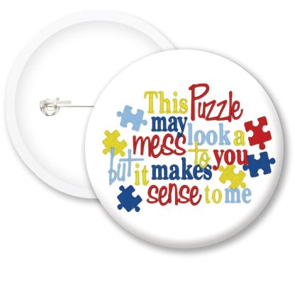 Autism Awarness Button Badges