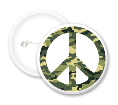 Army Peace Symbol Button Badges