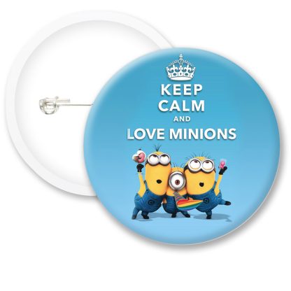 Keep Calm and Love Minions Button Badges
