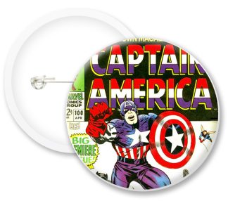 Captain America Comics Button Badges