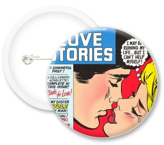 Love Stories Comics Button Badges