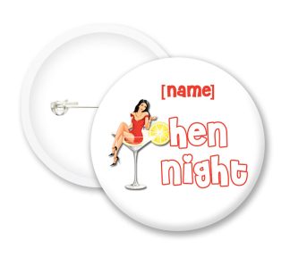 Hen Party Style3 Button Badges