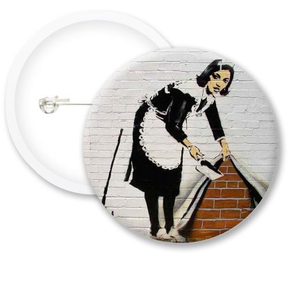 Banksy Wall Button Badges