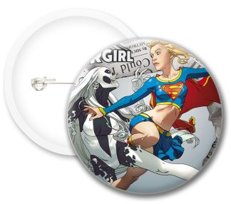 Super Girl Comics Button Badges
