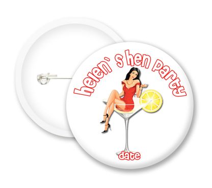 Hen Party Style6 Button Badges