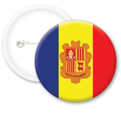Andorra Worlds Flags Button Badges