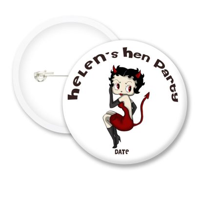 Betty Boop Hen Party Personalised Button Badges