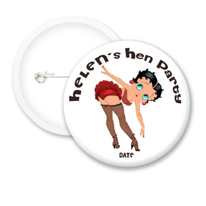 Betty Boop Hen Party Personalised Button Badges S4