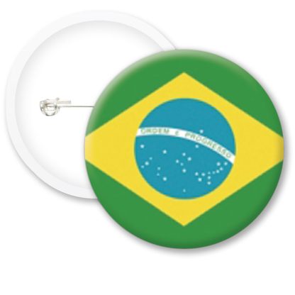 Brasil Worlds Flags Button Badges