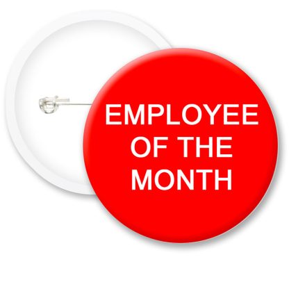 Employee Of The Month Button Badges