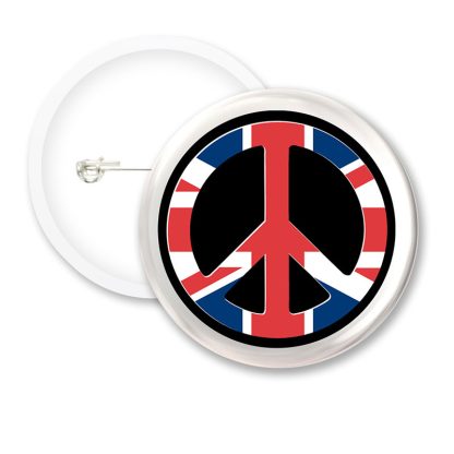 I Love London Peace Button Badges