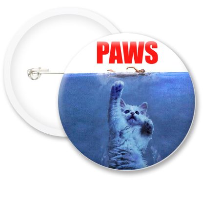 Paws The Cat Button Badges