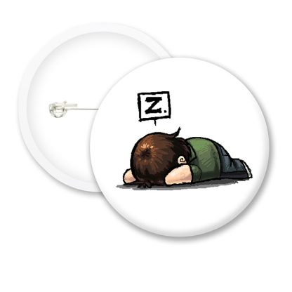 Sleepy Head Funny Button Badges