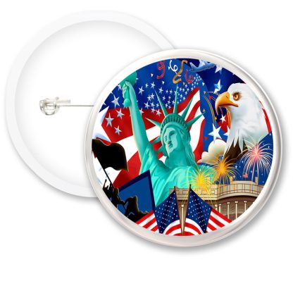 United States Worlds Flags Button Badges